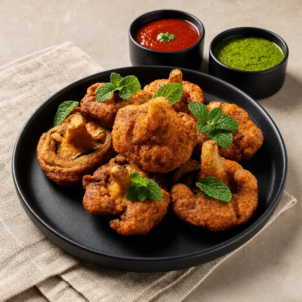 Mushroom Pakoras.