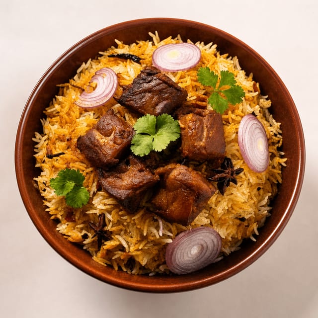 Goat Biryani.
