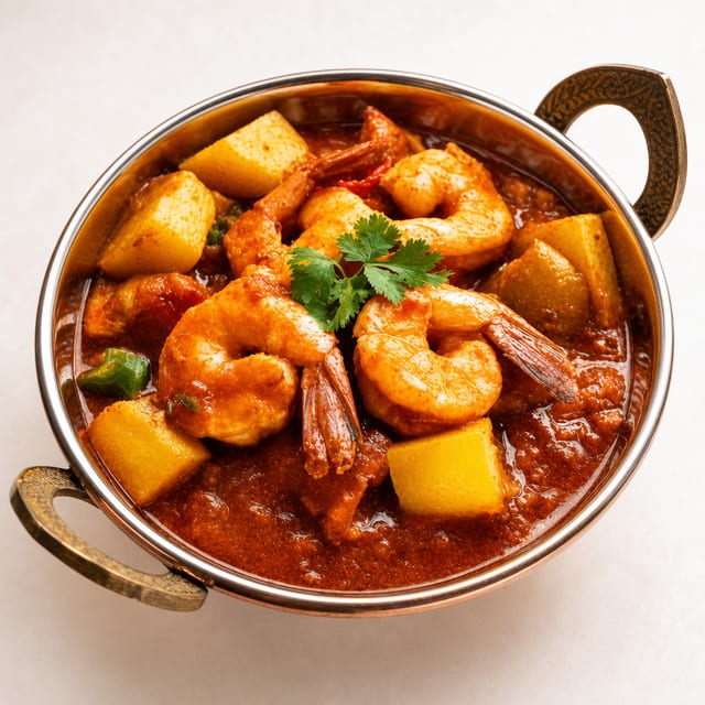 Shrimp Spicy Vindaloo.