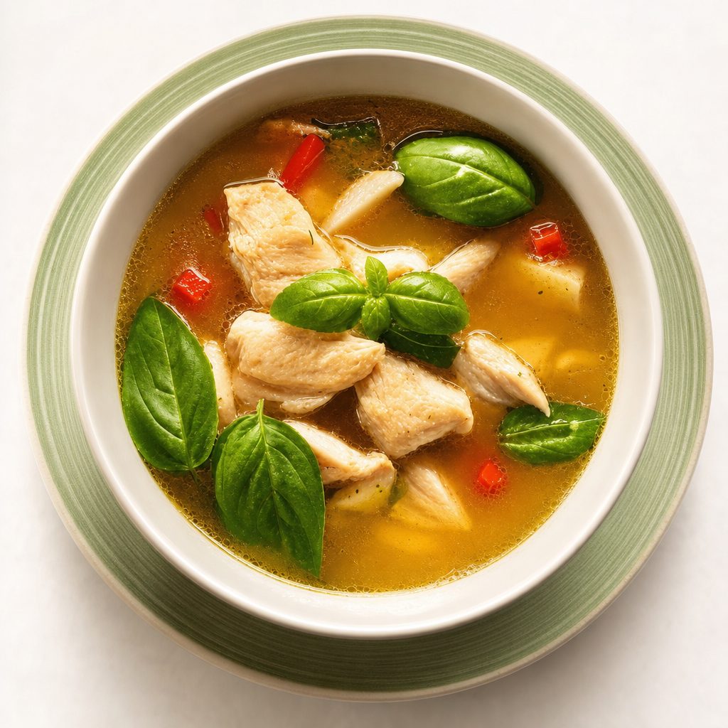 Chicken Basil Soup.