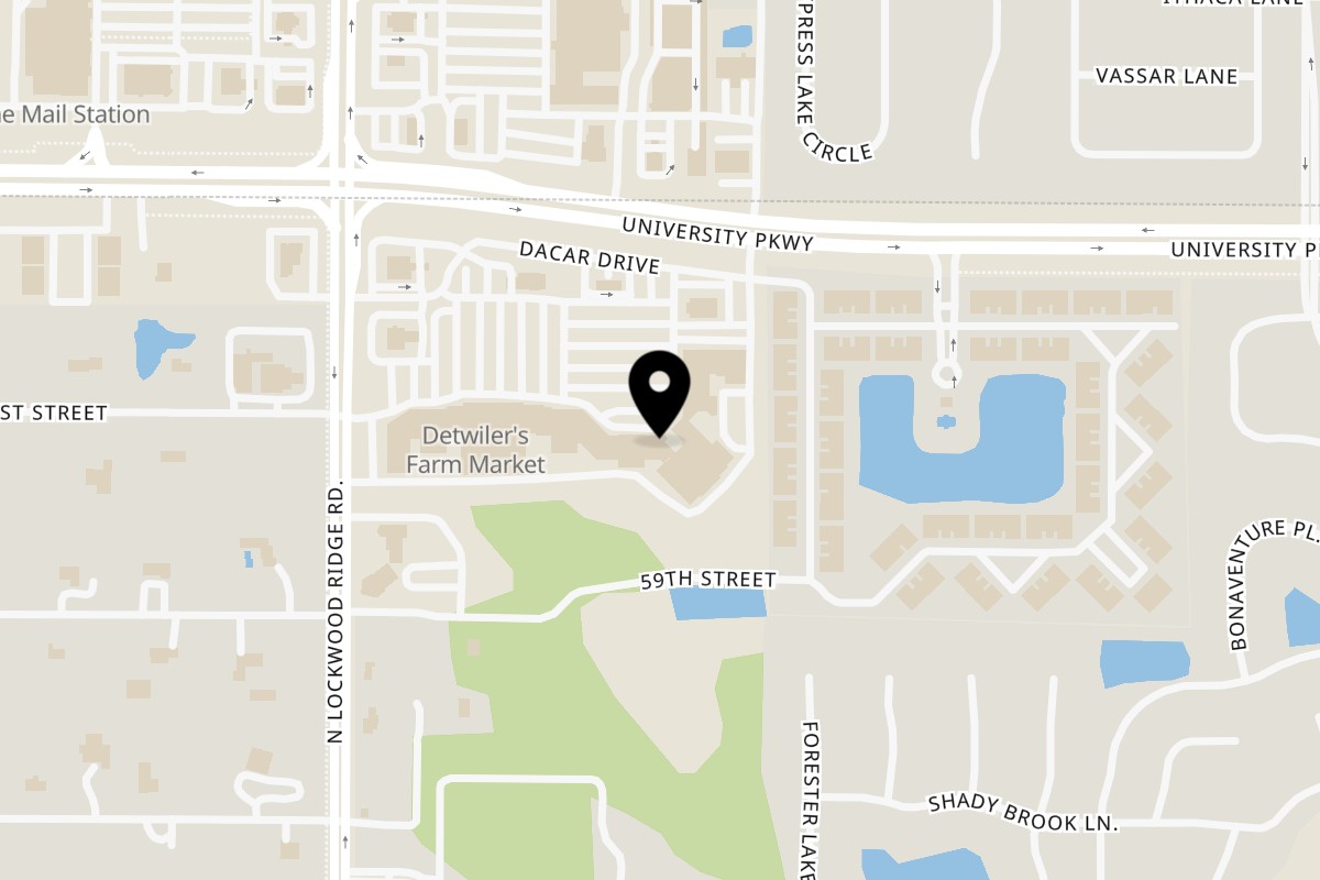 Map showing the location of Maharaja Indian Cuisine! on 6290 Lockwood Ridge Rd in Sarasota